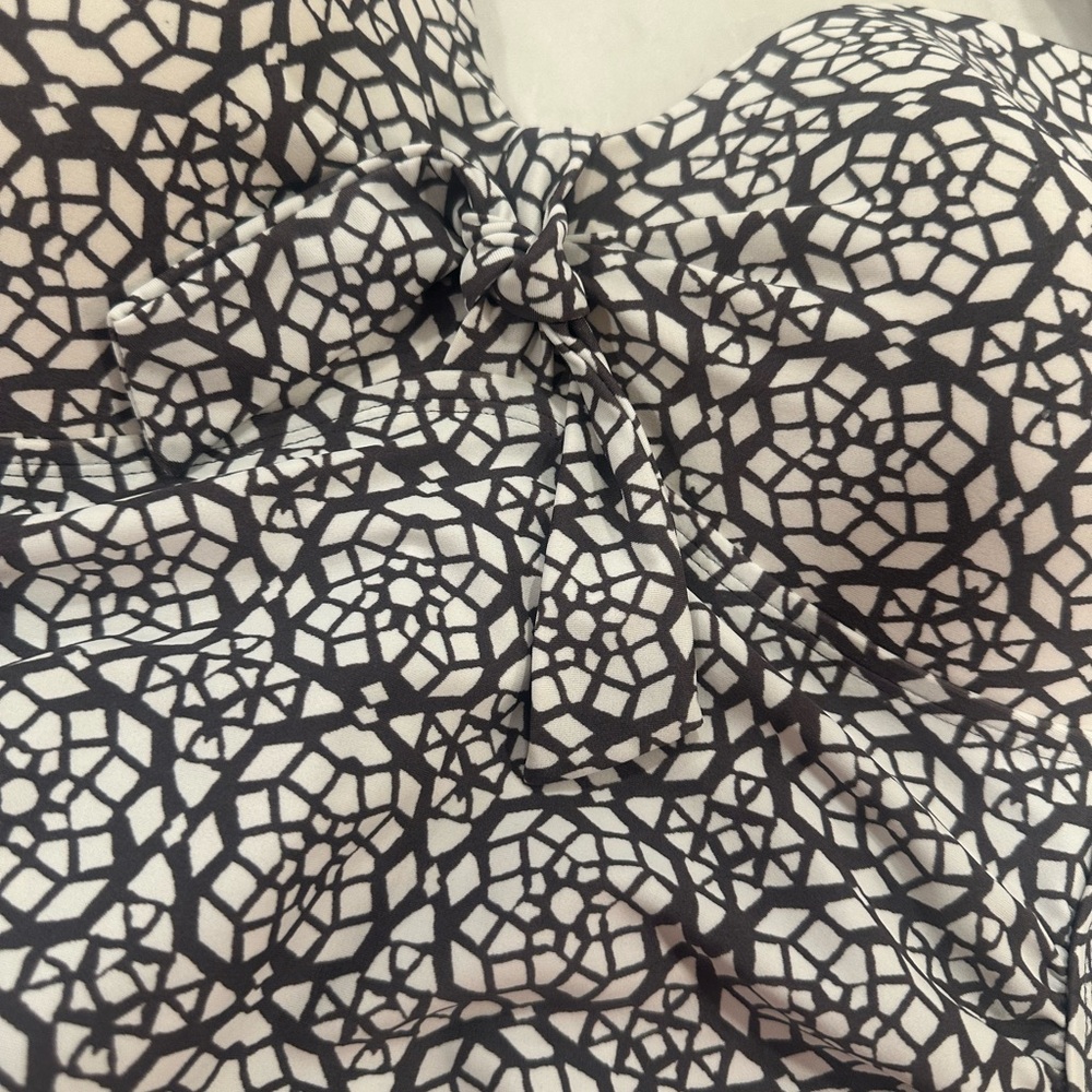 Merona gray & White Geometric Halter Tankini Top - Picture 5 of 6